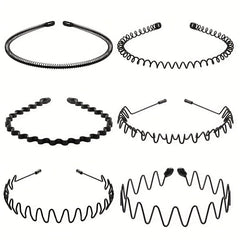 6pcs Men's Hair Scrunchies Invisible Pressing Hair Back Head Wave Hair Bands