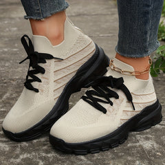 Women's Breathable Running Shoes Thick Sole Sneakers
