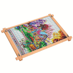 Square Embroidery Hoop Tapestry Scroll Frame Beech Wood Cross Stitch Needlepoint
