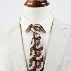 Multicolor Feather Shell Pattern Tie For Men