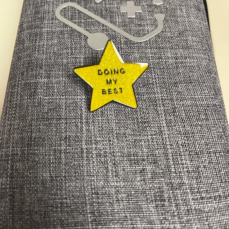 Glittery Golden Star Pin Encouraging Gift