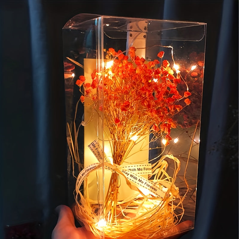 10pcs Copper Wire LED String Lights Fairy Lights Decorative Curtain Star Lights