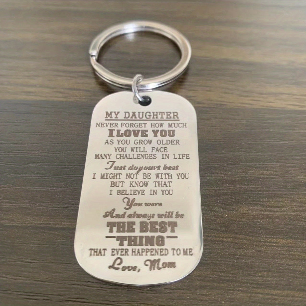 Metal Keychain For Daughter Son Birthday Gift For Teens Boys Girls