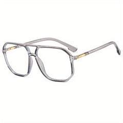 Large Frame Light Blocking Glasses Square Frame PC Sunglasses