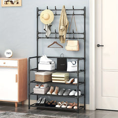 4 5 Layer 60 Stainless Steel Coat Rack Shoe Shelf