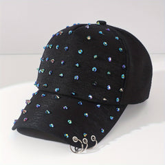 3 Ring Diamond Decoration Sun Hat Baseball Cap For Couple