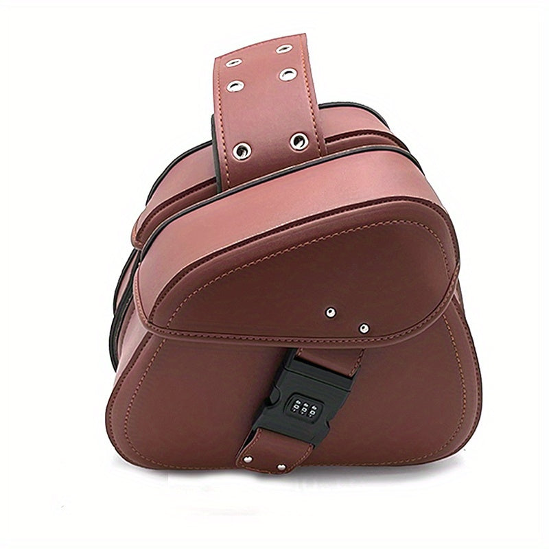 Stylish Motorcycle Side Bags 1 Pair Password Lock & Single Snap Lock