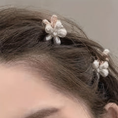 Faux Pearl Flower Hair Clips for Girls and Women