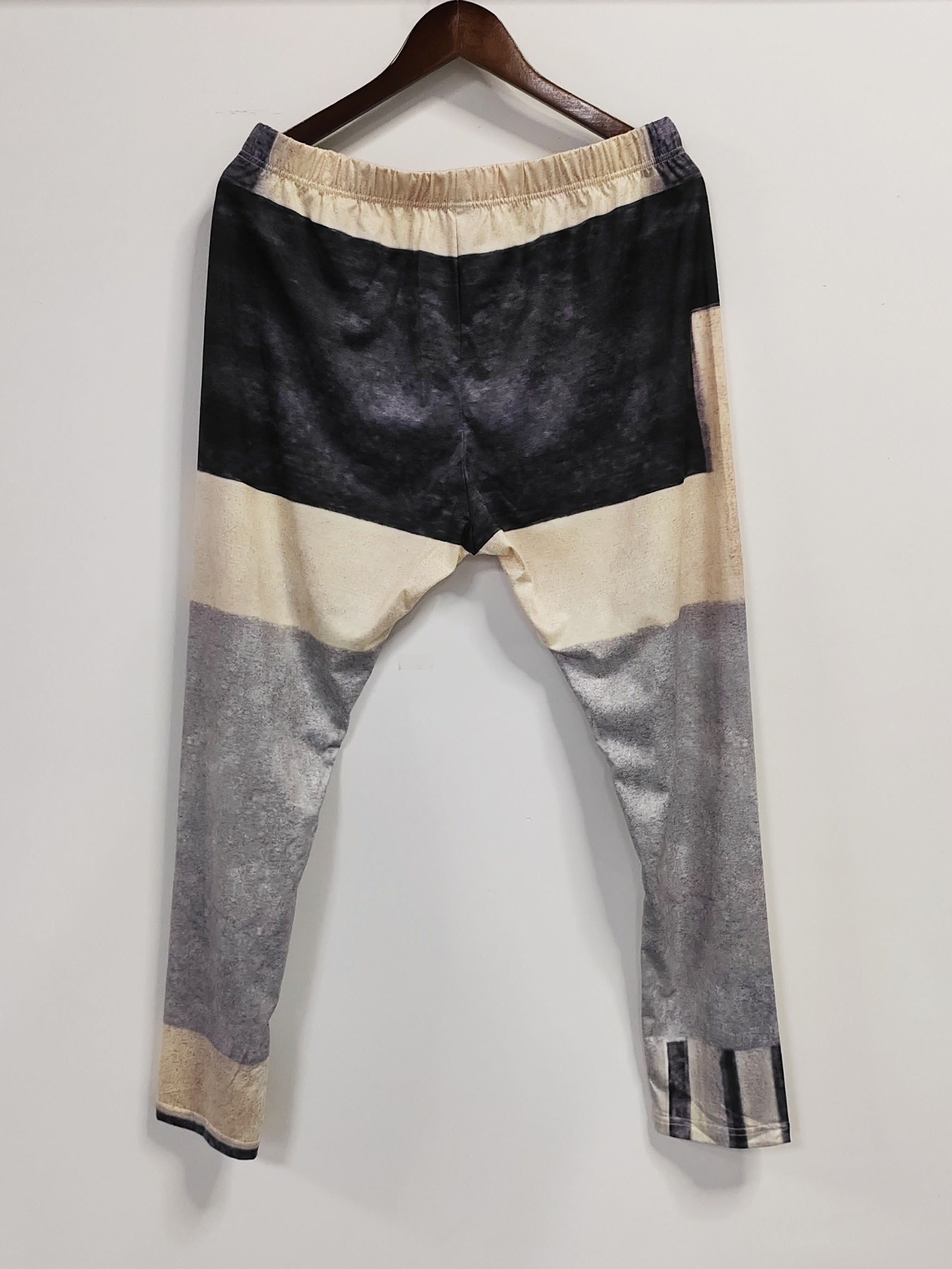  Colorblock Random Print High Rise Leggings