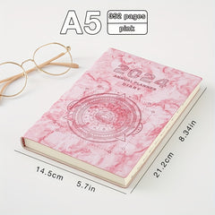 Daily Planner Notebook 352 Pages Hardcover Faux Leather