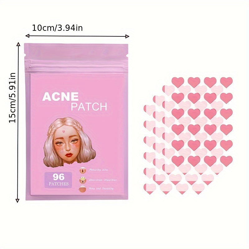 Acne Patch Pink Heart Shaped Hydrocolloid Acne Patches For Face