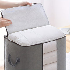 Large Capacity Storage Box Zipper Dustproof Organizer Clothes Container