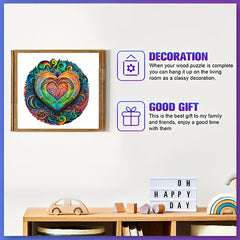 Heart Shaped Wooden Jigsaw Puzzle for Adults Teens