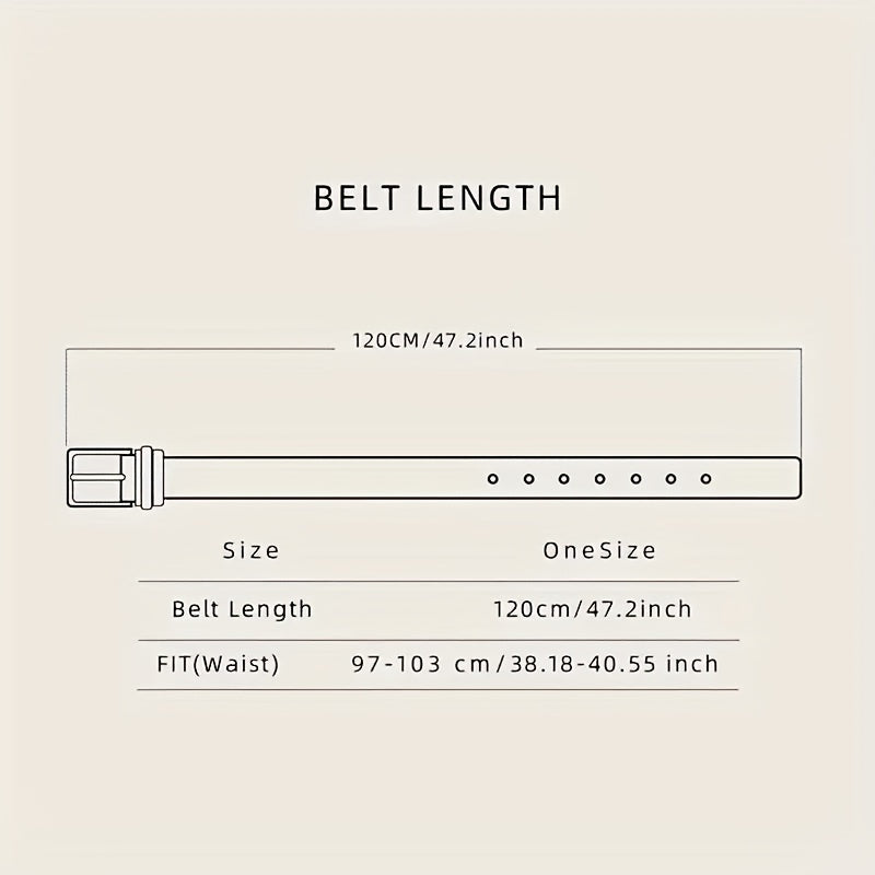 Vintage Sapphire Pattern Buckle Belt for Men