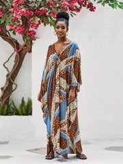  Boho Leopard Print Cover Up Dress