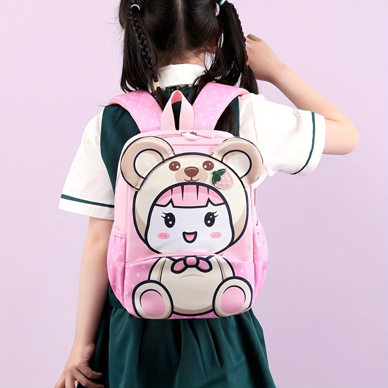 Cartoon Backpack Lightweight Schoolbag For Boys Girls Aged 3-6