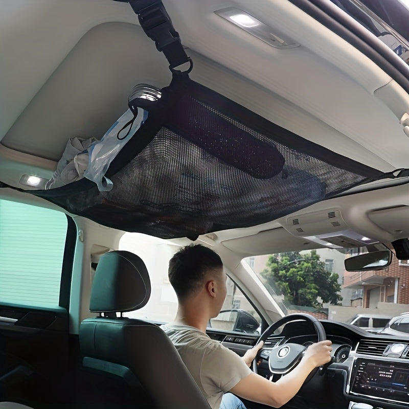 SUV Car Ceiling Storage Net Pocket Interior Cargo Net Mesh Bag