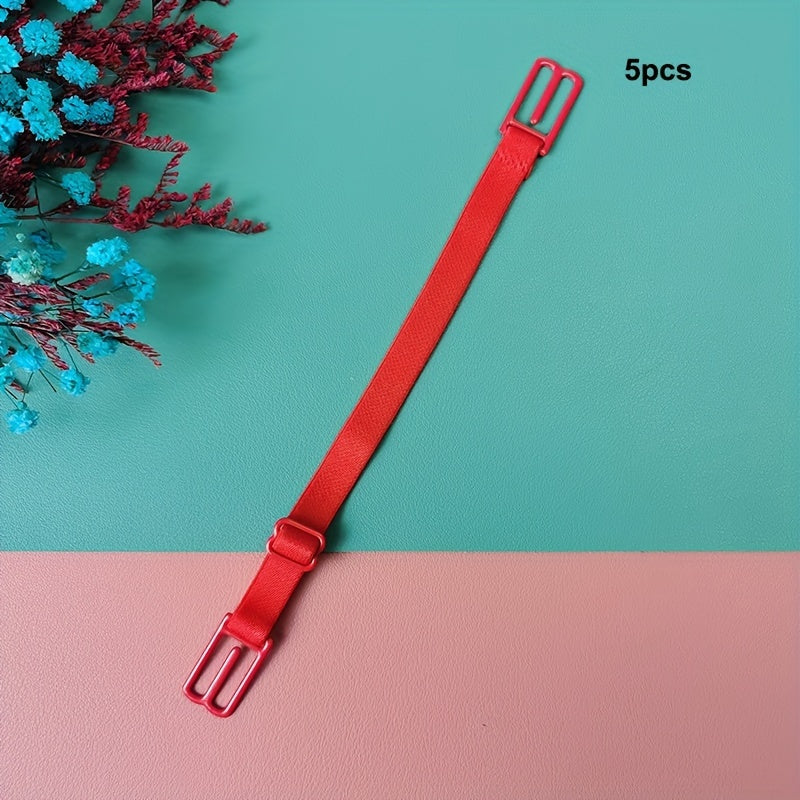 5pcs Invisible Bra Shoulder Straps Adjustable Elastic Underwear Straps