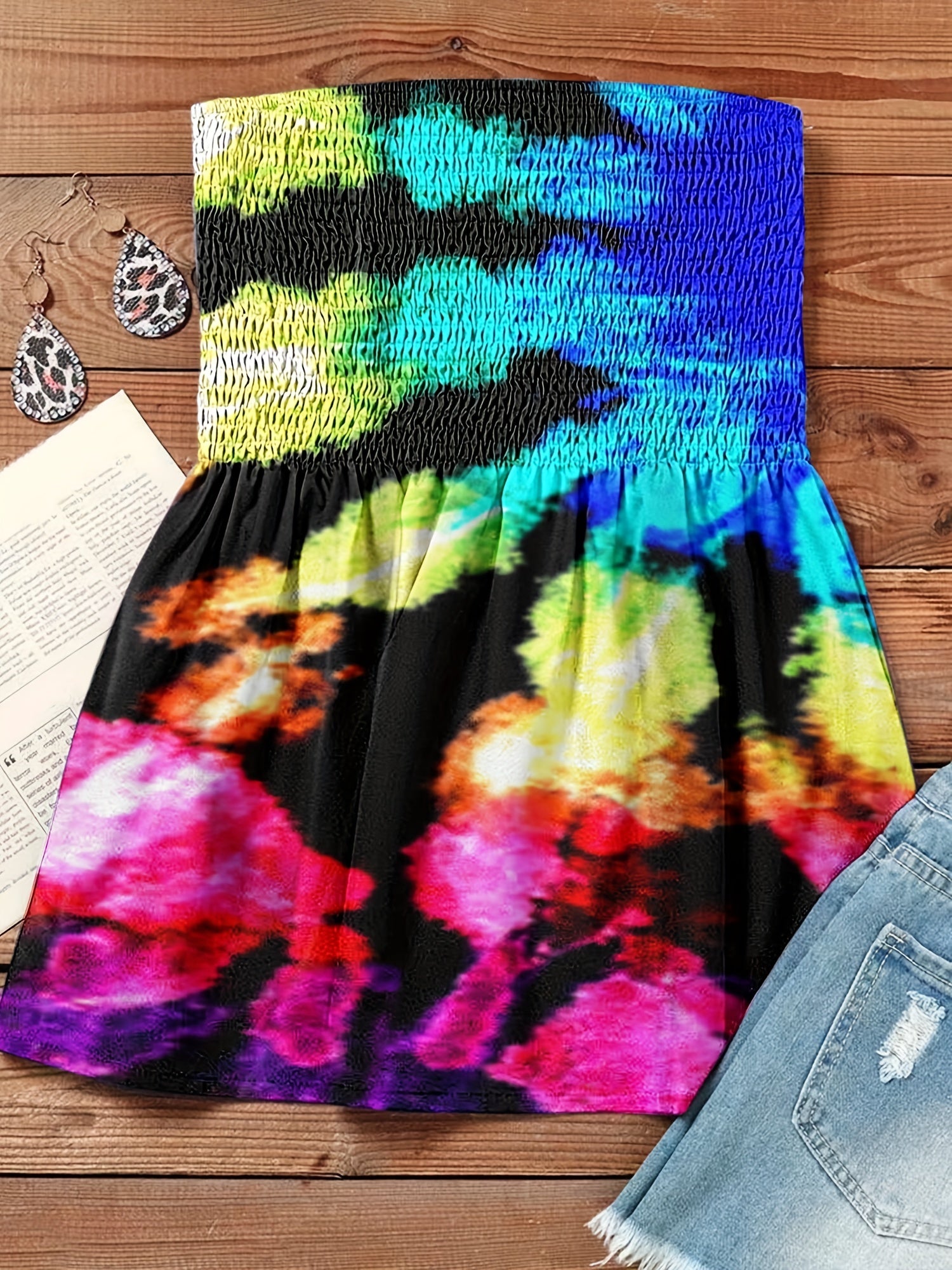  Floral Print Tube Top
