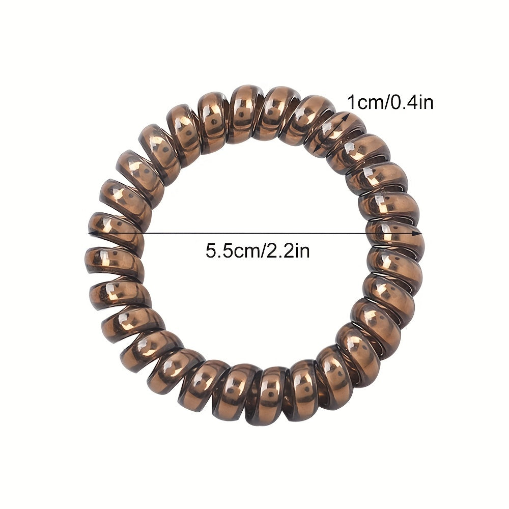 High Elasticity Resin Spiral Hair Tie Set