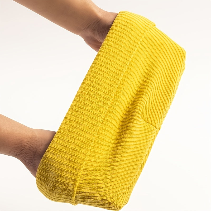 NAIYONG Knitted Cuff Brimless Cap Warm Cap Autumn Winter Ear Protection