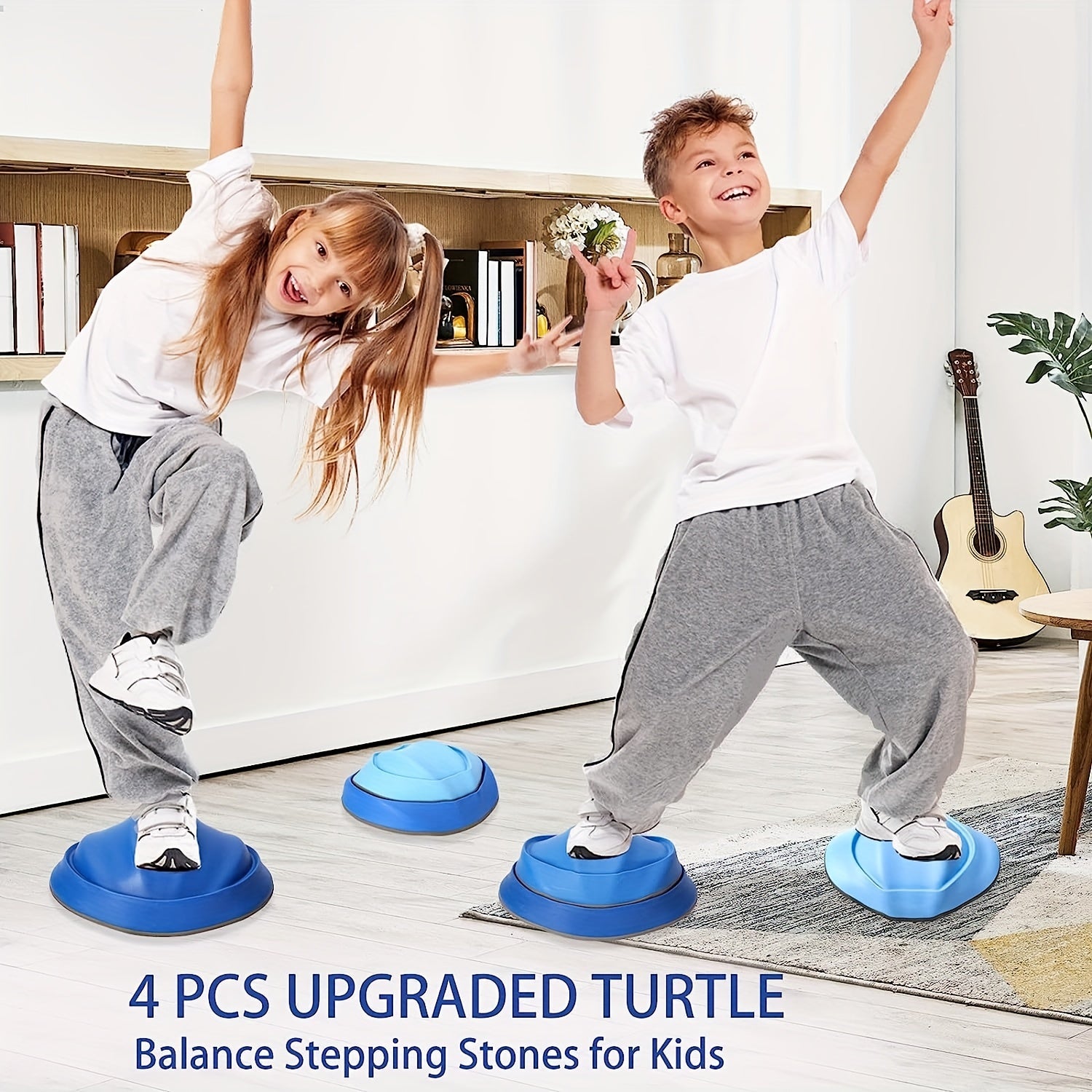 4pcs Anti Slip Swing River Crossing Stones Children's Outdoor Stepping Stones