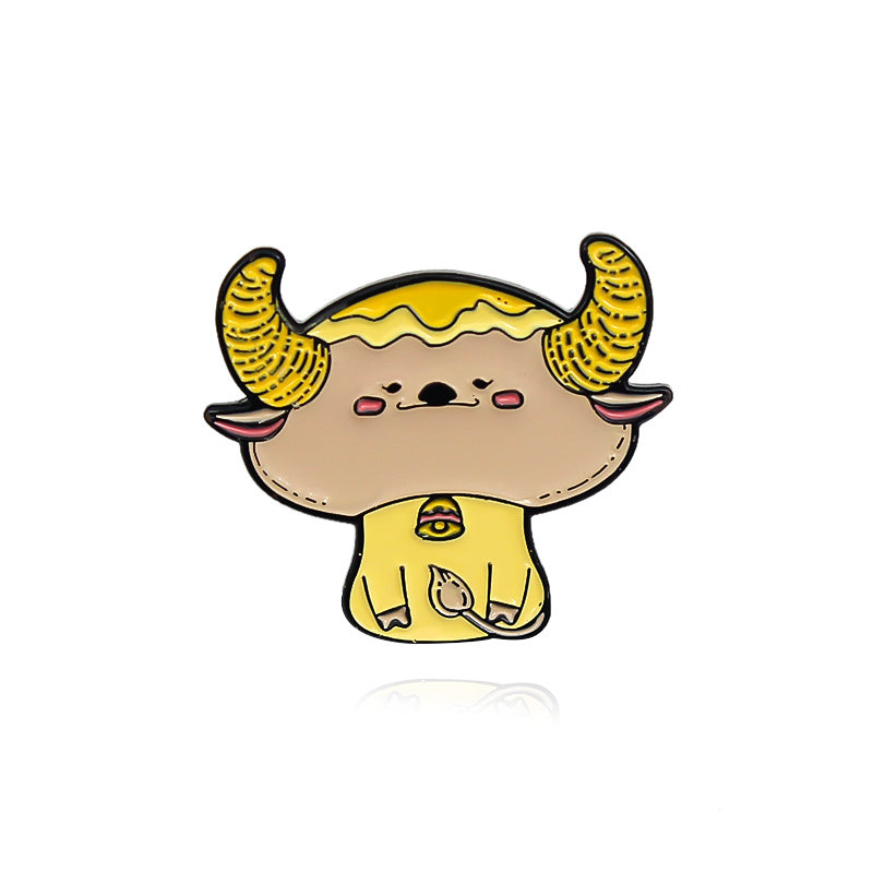 Cute 12 Zodiac Animal Cartoon Brooch