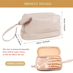 Double Layer Cosmetics Storage Bag Waterproof Makeup Pouch