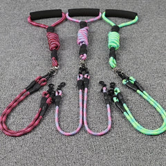 Wave Pattern Dual Dog Leash for Walking Two Dogs