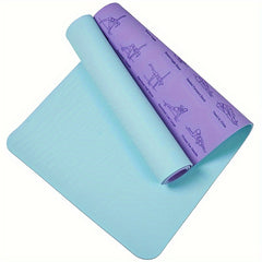 Non-slip TPE Yoga Mat with Guide Line Pattern for Pilates Body Training