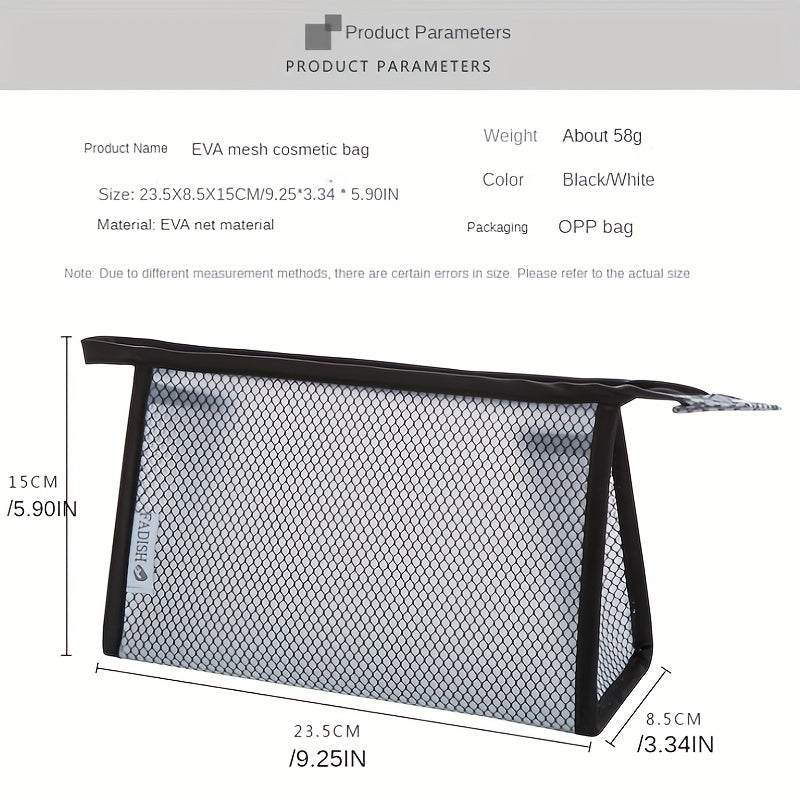 Portable PVC Mesh Toiletry Bag Waterproof Cosmetic Pouch