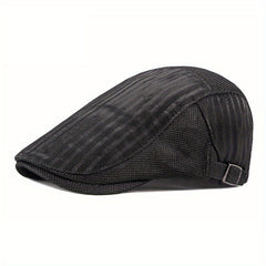 Breathable Mesh Newsboy Caps Summer Sun Protection Golf Hats Duckbill Visor