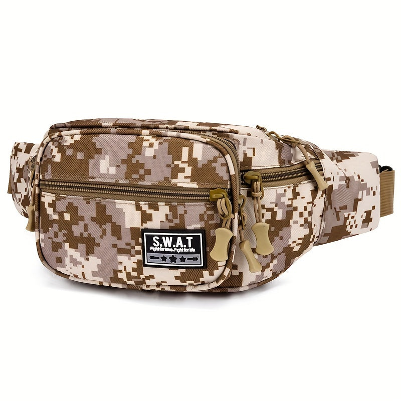 Men's Camouflage Waist Bag Mobile Phone Bag for Outdoor Sports
