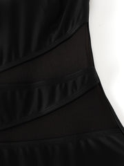  Mesh Cut Out One Piece Swimsuit