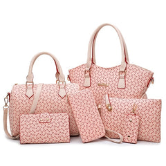 Faux Leather Tote Bag Set for Work & Dating