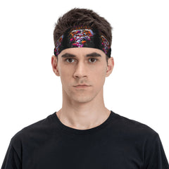 Astronaut Rocker Headband Sweat Wicking Stretchy Polyester