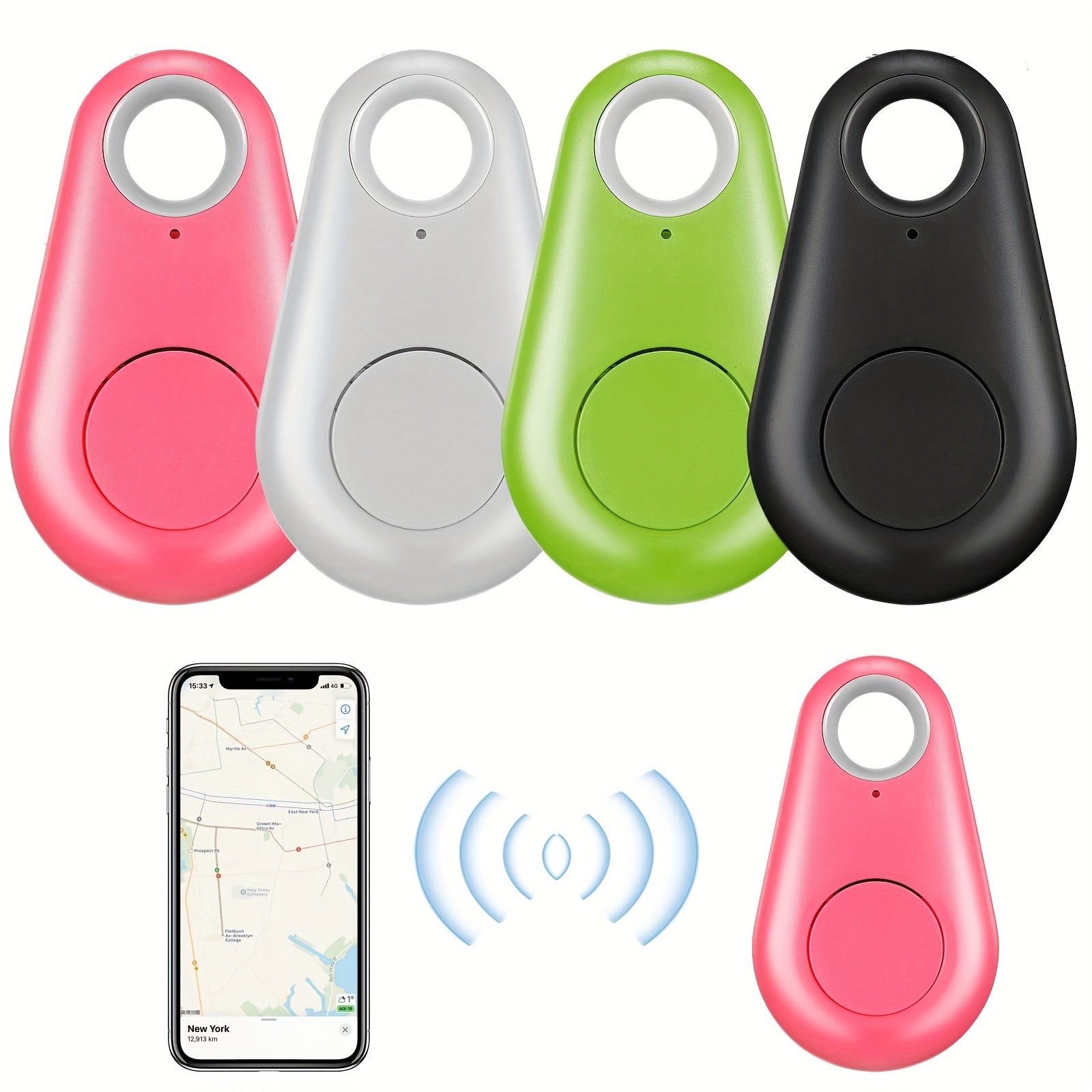 Water Droplets Shape Multicolor Wireless Key Finder Locator Mini GPS Tracker