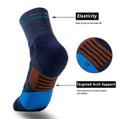 Breathable Cushioned Running Socks with Arch Support for Men
