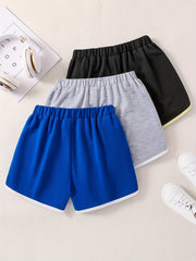3pcs Girls' Running Shorts Sports Yoga Casual Shorts Athletic Fit
