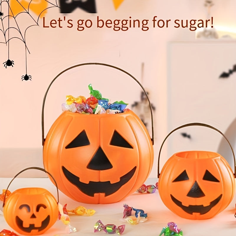 Halloween Plastic Candy Jar Supplies Toy Pumpkin Lantern