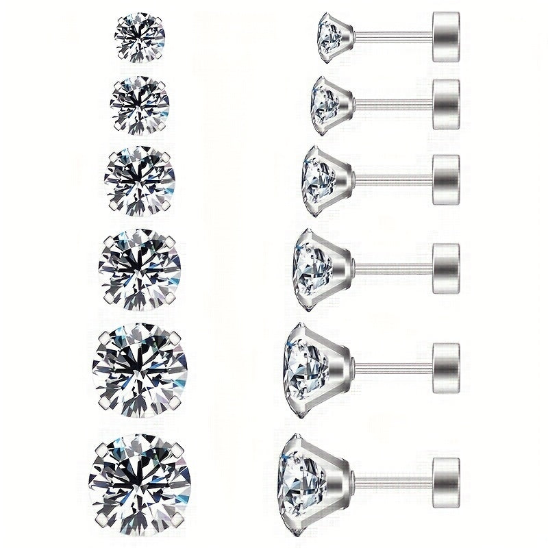 316 Stainless Steel Cartilage Studs Pair Golden Spiral Post Earrings