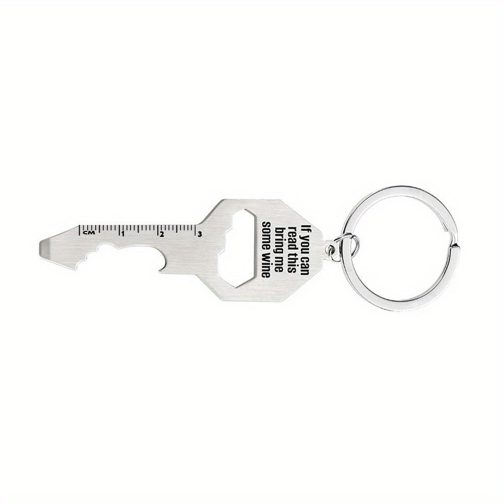 Multi-Function Hex Keychain Bottle Opener Screwdriver