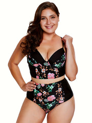  Floral Print Molded Cup Bikini Set