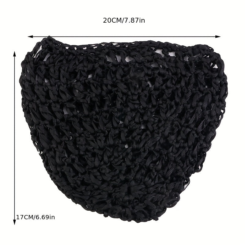 2pcs Crochet Hair Net Hollow Out Sleeping Hat Hair Protective Accessories