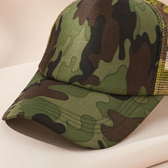 Summer Mesh Camo Trucker Hat Outdoor Baseball Cap