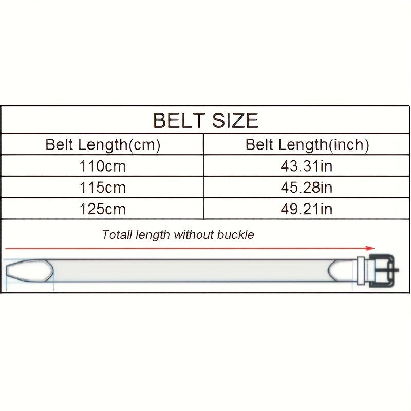 Men's Leather Belt Pin Buckle Casual Jeans Pants Waist Strap High Belt