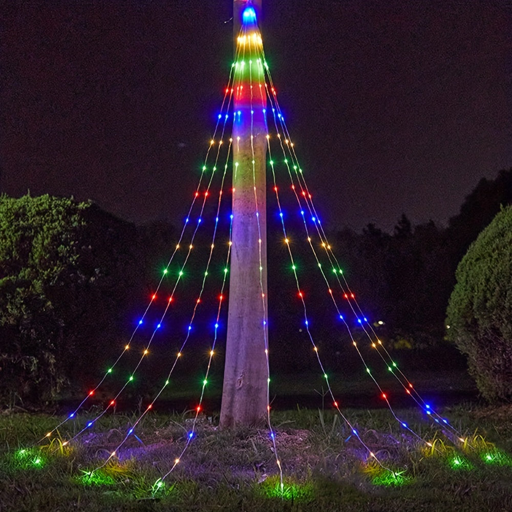 180LED Waterfall Tree Fairy Lights 9 Drop 200cm Outdoor Garland USB Plug