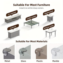 Silicone Corner Cover for Baby Safety - Transparent Edge Protectors