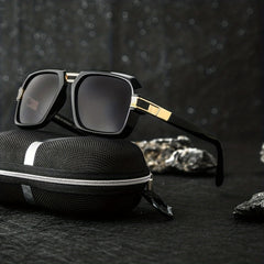 Men's Square Frame Sunglasses Unisex Steampunk UV Protection Glasses