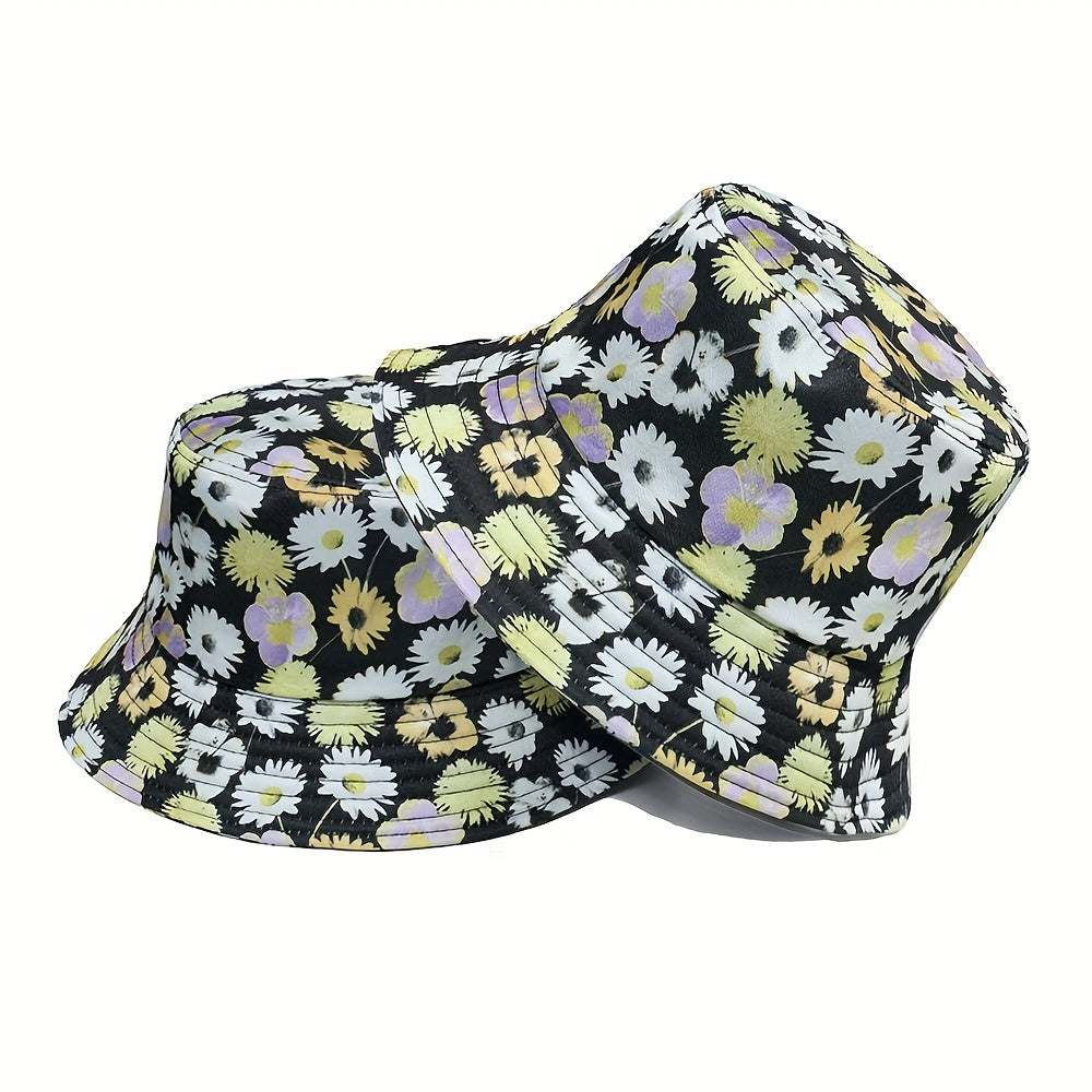 Sunflower Print Fisherman Hat Bucket Hat for Men and Women